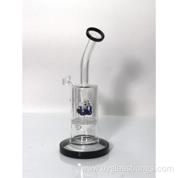 Cute animals glass bongs with a honeycomb percolator